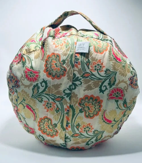 Coussin de yoga - Zafu- india flowers style - accessoires de yoga- pouf - my-prana-zafu