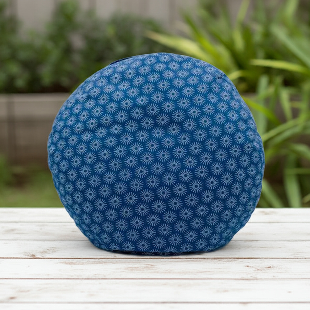 Coussin de yoga - Zafu - modèle méditation sunflowers blue