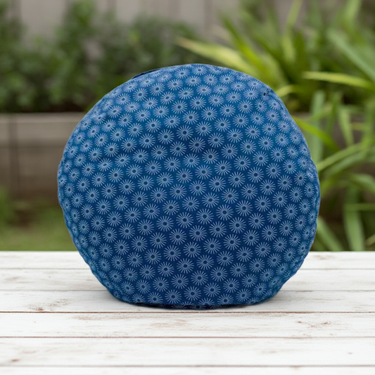 Coussin de yoga - Zafu - modèle méditation sunflowers blue