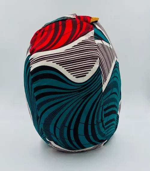Coussin de yoga - Zafu- modèle ethnic wax flowers sea red
