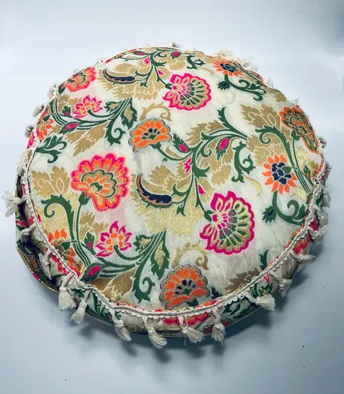 Coussin de yoga - Zafu- india flowers style - accessoires de yoga- pouf - my-prana-zafu