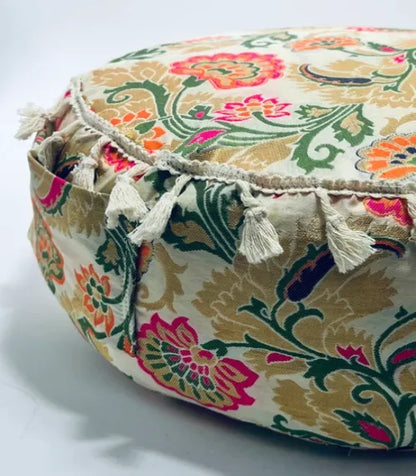 Coussin de yoga - Zafu- india flowers style - accessoires de yoga- pouf - my-prana-zafu