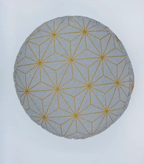 coussin de yoga - zafu -my-prana-modèle exclusif gold & gris - accessoires de yoga- pouf - my-prana- zafu