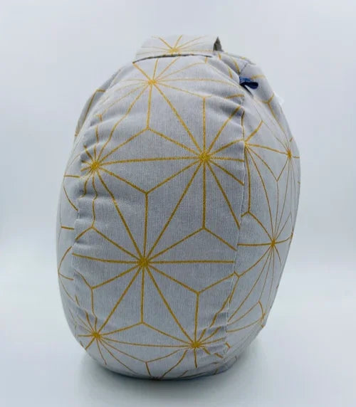 coussin de yoga - zafu -my-prana-modèle exclusif gold & gris - accessoires de yoga- pouf - my-prana- zafu