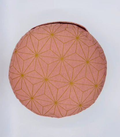 coussin de yoga - zafu -my-prana-modèle exclusif gold & rose - accessoires de yoga- pouf - my-prana- zafu