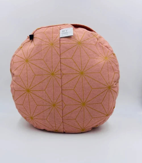 coussin de yoga - zafu -my-prana-modèle exclusif gold & rose - accessoires de yoga- pouf - my-prana- zafu